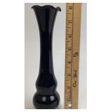 Black Amethyst Glass Bud Vase