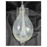 Clear Glass Blown Teardrop Sculpture
