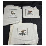 Cross-Stitch Panels With Animal Designs