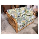 Ratan floral loveseat