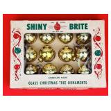 Shiny Brite Christmas Ornaments in box