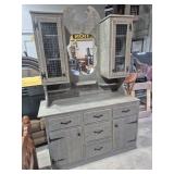 Buffet & Hutch Featuring Wire Mesh Glass Door