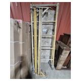 Metal Scaffolding Painted Yellow On Casters