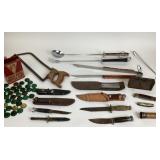 Knives, Gold Bond Bottle Caps, Cast-Iron Molds