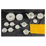 German Porcelain Bird-Themed Tea Set