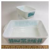Pyrex Turquoise Amish Butterprint Dishes