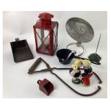 Red Lantern, Advert. Ice Tongs, Salt/Pepper Shaker
