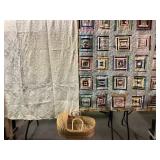 Patchwork Quilts, Wicker Bassinet Basket