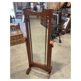 Craftsman style wood framed floor mirror