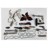 Bottle Openers, Can Openers, Whistles