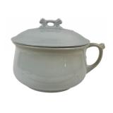 Ironstone China Chamber Pot With Lid