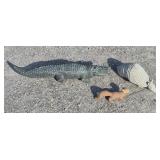 Cement Alligator 27 in. Long, Cement Ardvark 14