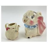 Elephant Ceramic Teapot And Creamer