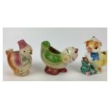 Ceramic Duck Planters With Hand-Painted Details