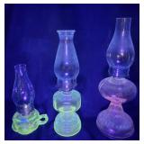 Glass Kerosene Lamps With UV Reactive Glass