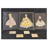 Framed Ribbon Art Portraits, Baby Greeting Cards