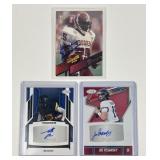 3 autographed football cards