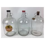 Glass One-Gallon Jugs With Labels