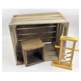 Rustic Wood Crate, Garrett State Bank Toy, box