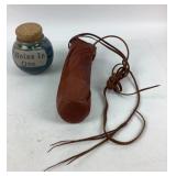Leather Holder, Ceramic Jar