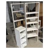 3 Wood shelves: tall, cube