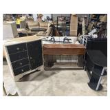 Wood cabinet, workbench, desk