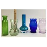 Glass Vases: Lilac, Cobalt Blue, Anchor Hocking Gr