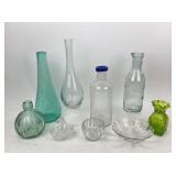 Art Glass Vases, Bottles, Crystal Bowls