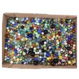 Glass Marbles with Swirls, Clear, Solid Colors, UV