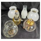 Glass Lamp Bases With White Glass Shades