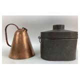 Revere Copper Pitcher, Metal Canister with Lid