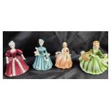 Porcelain Lady Figurines With Open Skirts