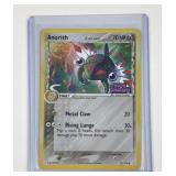 Pokemon vintage holographic stamped Anorith card