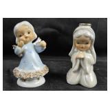 Ceramic Angel Figurines, Hand-Painted Decorations