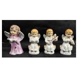 Ceramic Angel Figures With Musical Instruments