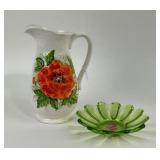 Geo Z Lefton Pitcher, Federal Glass Celestial Lime