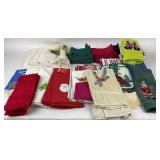 Christmas Themed Table Linens, Towels, Runners