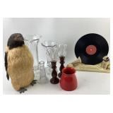 RCA Victor Advert, Stuffed Penguin, Vases