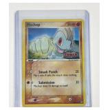 Pokemon vintage holographic stamped Machop card