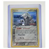 Pokemon vintage holograpic stamped Aggron card