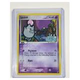 Pokemon vintage holographic stamped Spoink card