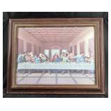 The Last Supper Print with Hard Plastic Frame