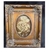 Ornate Wood Frame With Floral Engraving