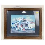76 Gas Station Art Sign Framed