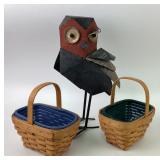 2 Lonaberger Baskets with Liners, & Protectors, &