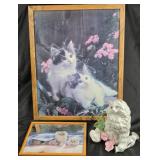 Cat Art Prints, Franklin Mint Porcelain Figurine