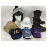Pith Helmets, Baseball Caps, Houston II Boots