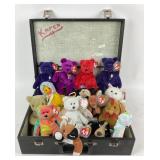 Suitcase filled with Beanie Babies: 2 Princess Dia
