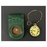Antique pocket watch with case