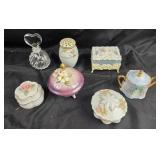 Porcelain Trinket Boxes, Perfume Bottle, Decorativ